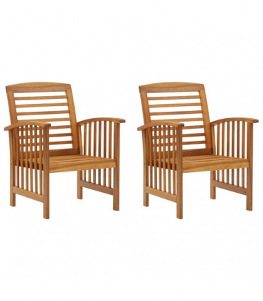 Garden Chairs 2 pcs Solid Acacia Wood