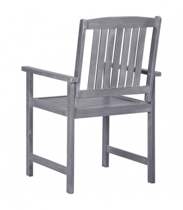 Garden Chairs 4 pcs Solid Acacia Wood Grey
