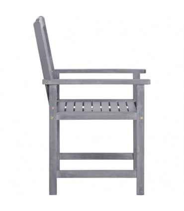 Garden Chairs 4 pcs Solid Acacia Wood Grey