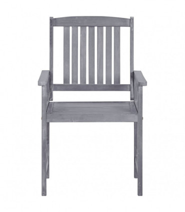 Garden Chairs 4 pcs Solid Acacia Wood Grey