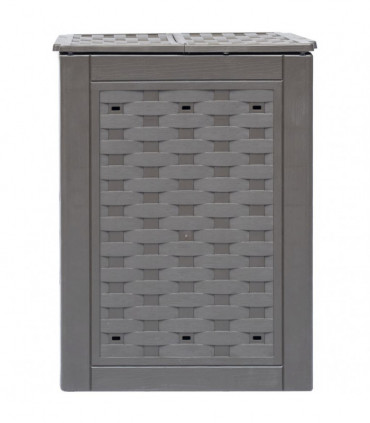 Garden Composter Brown 60x60x83 cm 300 L Plastic Rattan