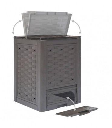 Garden Composters 3 pcs Brown 60x60x83cm 900 L