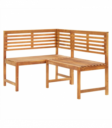 Garden Corner Bench 140 cm Solid Acacia Wood