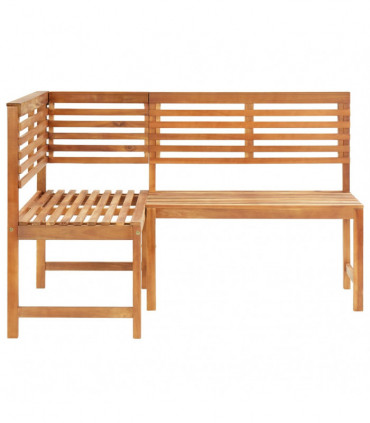 Garden Corner Bench 140 cm Solid Acacia Wood