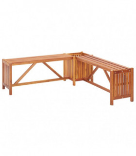Garden Corner Bench with Planter 117x117x40cm Solid Acacia Wood
