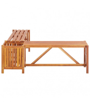 Garden Corner Bench with Planter 117x117x40cm Solid Acacia Wood