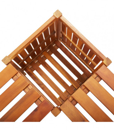 Garden Corner Bench with Planter 117x117x40cm Solid Acacia Wood