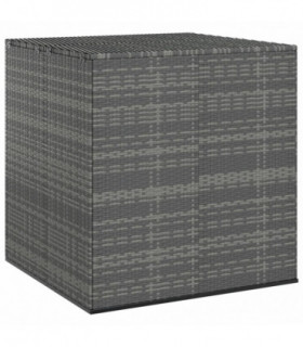 Garden Cushion Box PE Rattan 100x97.5x104 cm Grey