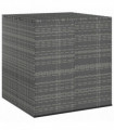 Garden Cushion Box PE Rattan 100x97.5x104 cm Grey