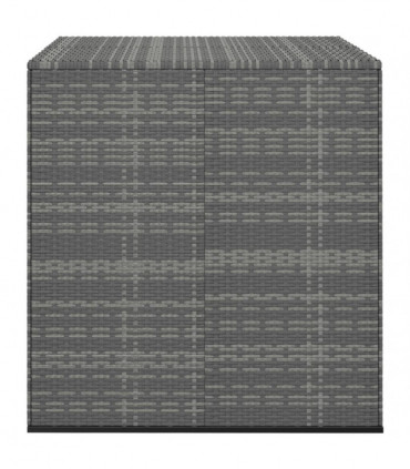 Garden Cushion Box PE Rattan 100x97.5x104 cm Grey