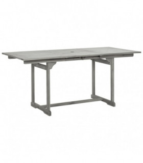 Garden Dining Table (120-170)x80x75 cm Solid Acacia Wood