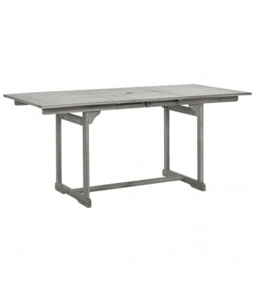 Garden Dining Table (120-170)x80x75 cm Solid Acacia Wood