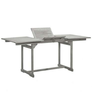 Garden Dining Table (120-170)x80x75 cm Solid Acacia Wood