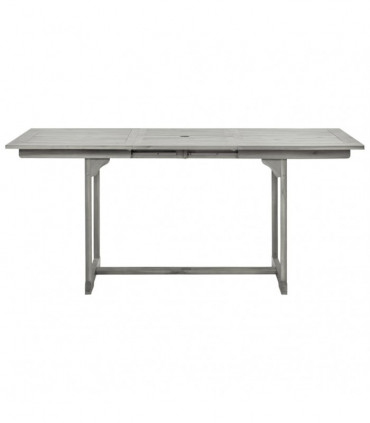 Garden Dining Table (120-170)x80x75 cm Solid Acacia Wood