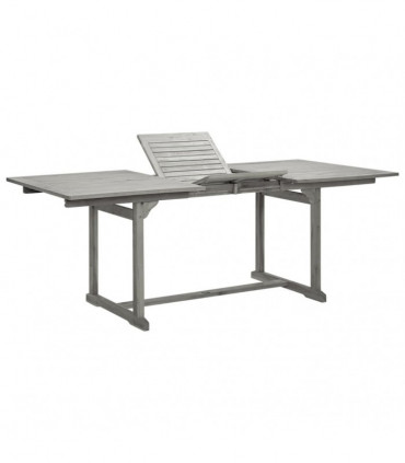 Garden Dining Table (150-200)x100x75 cm Solid Acacia Wood