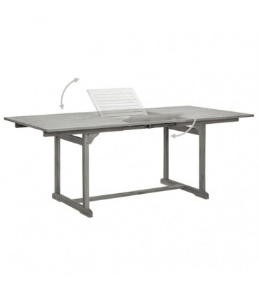 Garden Dining Table (150-200)x100x75 cm Solid Acacia Wood