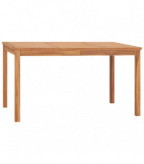 Garden Dining Table 140x80x77 cm Solid Teak Wood