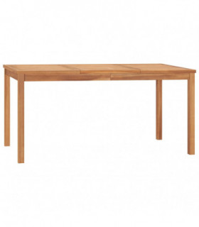 Garden Dining Table 160x80x77 cm Solid Teak Wood