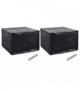 Garden Furniture Covers 2 pcs 8 Eyelets 122x112x98 cm