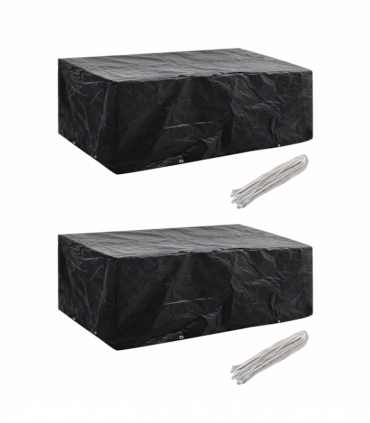 Garden Furniture Covers 2 pcs 8 Eyelets 200x160x70 cm