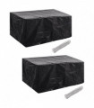 Garden Furniture Covers 2pcs 6 Person Poly Rattan 240x140cm