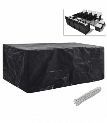 Garden Furniture Covers 2pcs 8 Person Poly Rattan 229x113cm