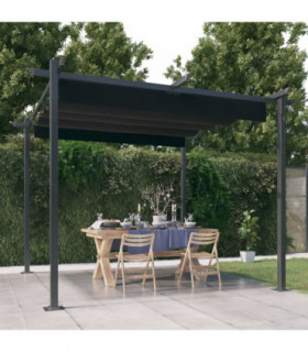 Garden Gazebo with Retractable Roof 3x3 m Anthracite
