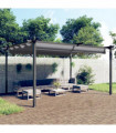 Garden Gazebo with Retractable Roof 4x3 m Anthracite