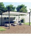 Garden Gazebo with Retractable Roof 4x3 m Cream