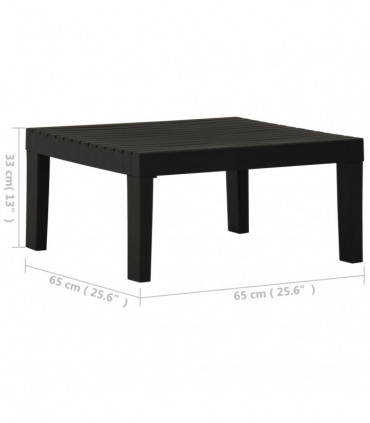 Garden Lounge Table Plastic Grey
