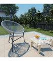 Garden Moon Chair Poly Rattan Grey