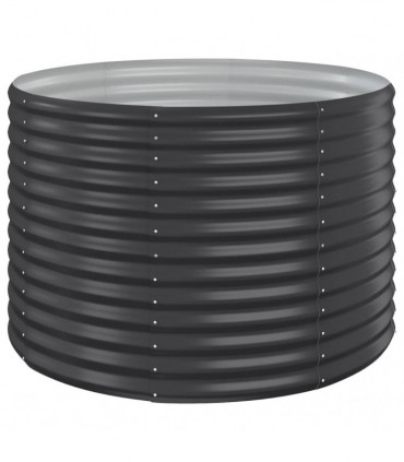 Garden Planter Powder-coated Steel 100x100x68 cm Anthracite