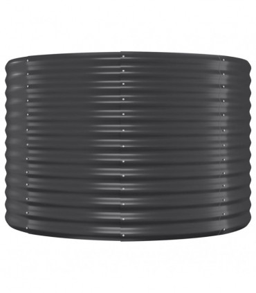 Garden Planter Powder-coated Steel 100x100x68 cm Anthracite