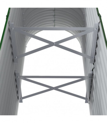 Garden Planter Powder-coated Steel 114x40x68 cm Green