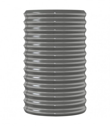 Garden Planter Powder-coated Steel 114x40x68 cm Grey