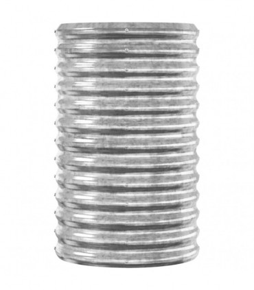 Garden Planter Powder-coated Steel 114x40x68 cm Silver