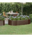 Garden Planter Powder-coated Steel 175x100x36 cm Brown