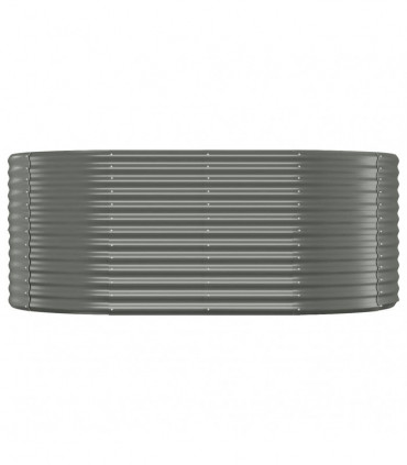 Garden Planter Powder-coated Steel 175x100x68 cm Grey