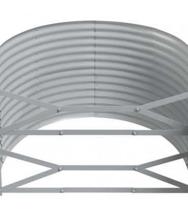 Garden Planter Powder-coated Steel 175x100x68 cm Grey