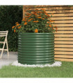Garden Planter Powder-coated Steel 80x80x68 cm Green