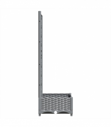 Garden Planter with Trellis Light Grey 40x40x121.5 cm PP