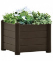 vidaXL Garden Raised Bed PP Mocha 43x43x35 cm