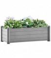 vidaXL Garden Raised Bed PP Stone Grey 100x43x35 cm