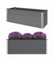Garden Raised Bed WPC 150x50x54 cm Grey