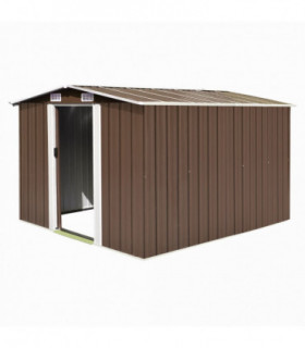 vidaXL Garden Shed 257x298x178 cm Metal Brown