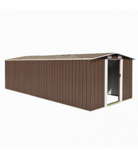 vidaXL Garden Shed 257x580x181 cm Metal Brown