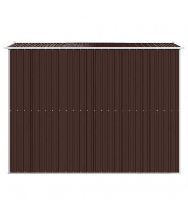 Garden Shed Dark Brown 192x274x223 cm Galvanised Steel
