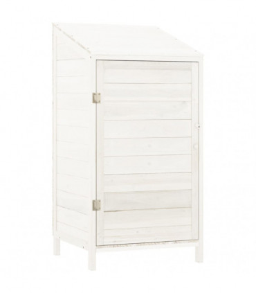 vidaXL Garden Shed White 55x52x112 cm Solid Wood Fir