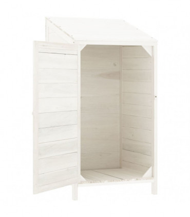 vidaXL Garden Shed White 55x52x112 cm Solid Wood Fir