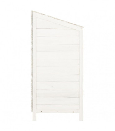 vidaXL Garden Shed White 55x52x112 cm Solid Wood Fir